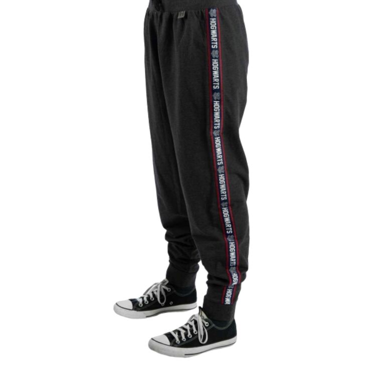 Product Harry Potter Tracksuit Jogging Bottoms Hogwarts Strip Logo Black Unisex image