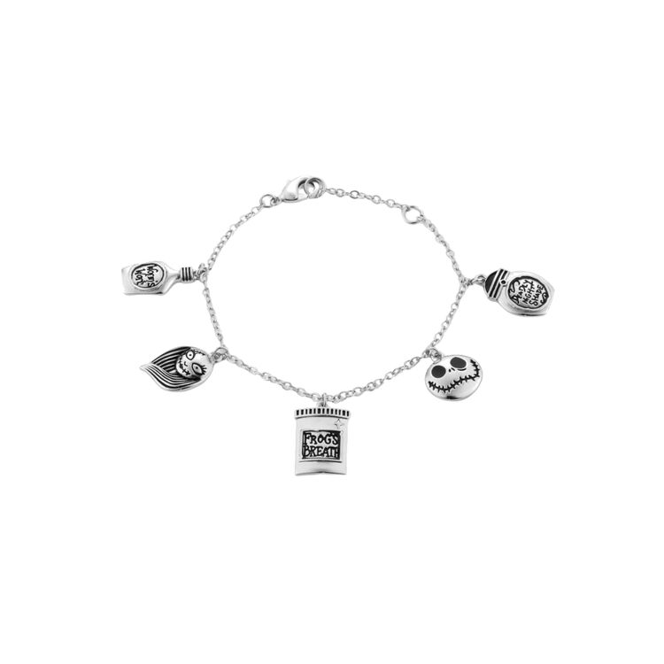 Product Disney Couture Nightmare Before Christmas Jack and Sally Spell Charm Bracelet image