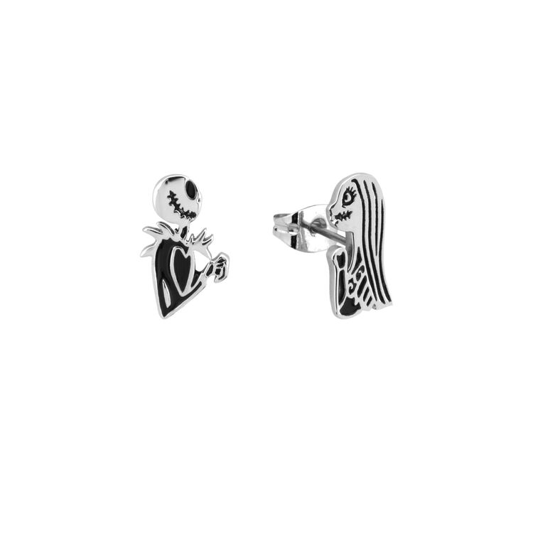 Product Disney Couture Nightmare Before Christmas Jack and Sally Mismatched Stud Earrings image
