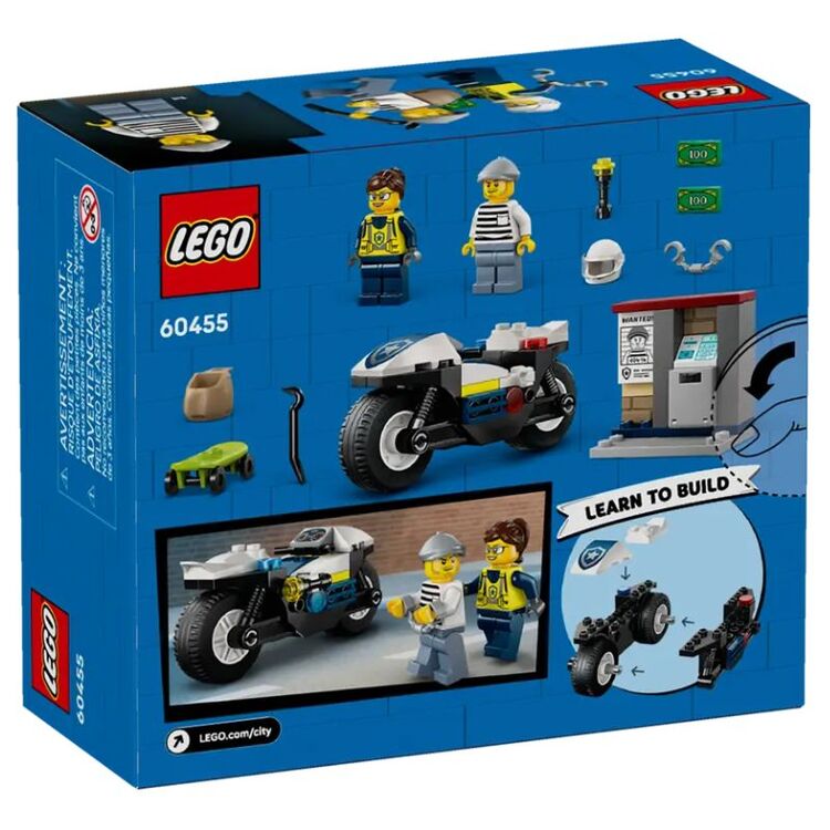Product LEGO® City: Καταδίωξη με Αστυνομική Μοτοσικλέτα (60455) image