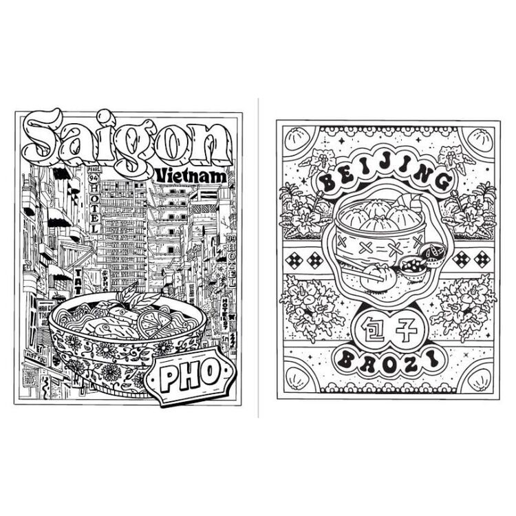 Product Street Food Coloring Book image