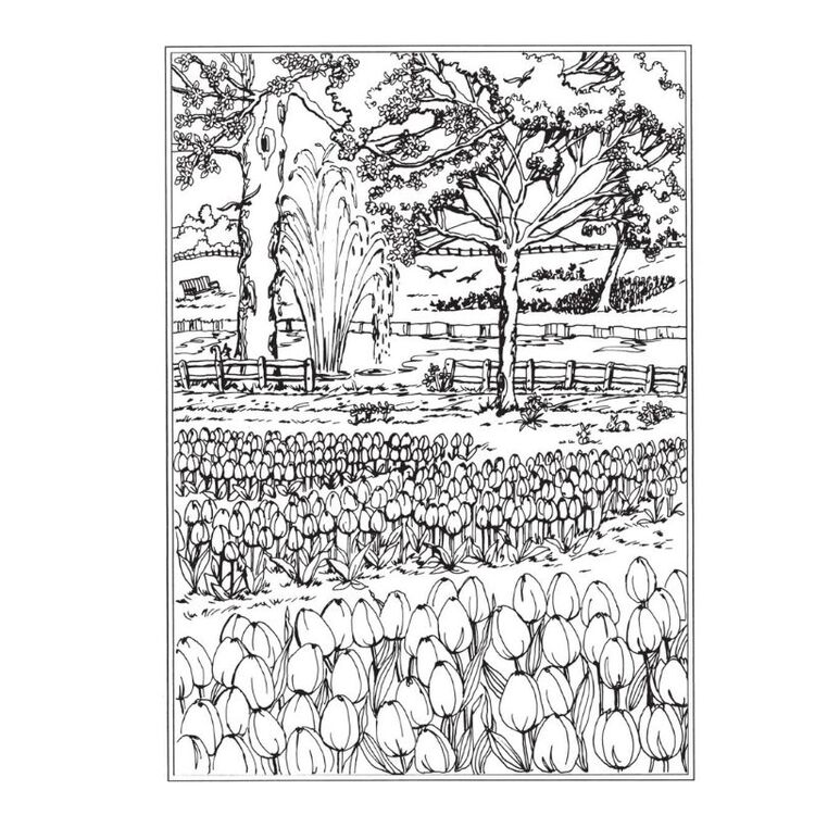 Product Creative Haven Spring Scenes Coloring Book image