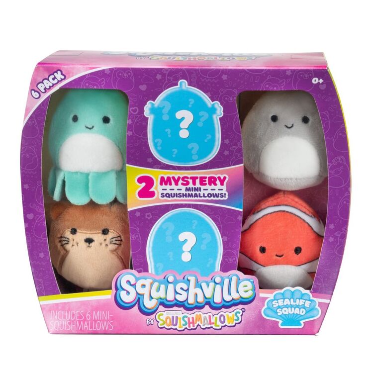 Product Squishville Mini Squishmallows 6-pack Sealife Squad Plush image