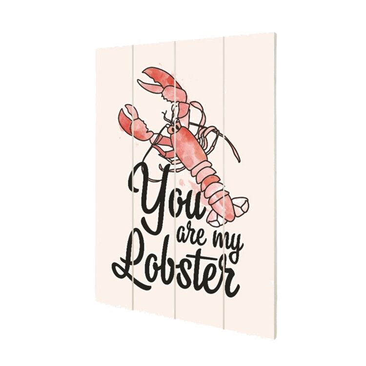 Product Friends (You Are My Lobster) Wood Print image