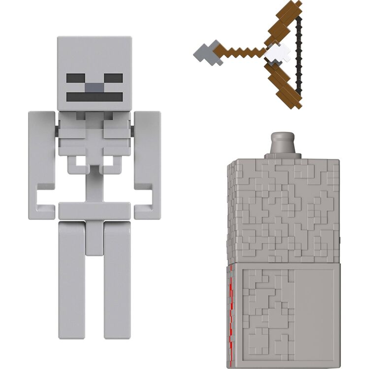 Product Mattel Minecraft: Redstone Charged - Skeleton 8cm Figure (JJR93) image