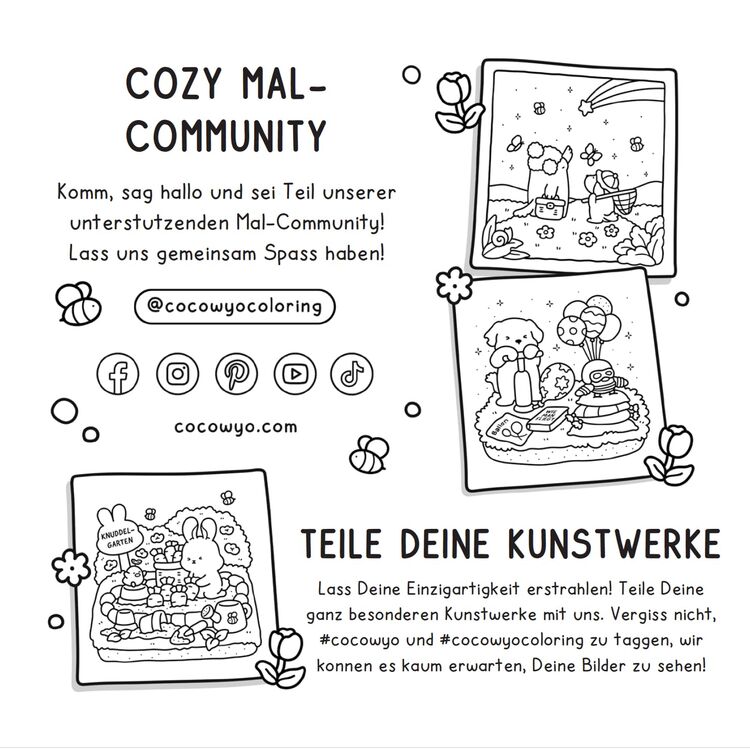 Product Βιβλίο Ζωγραφικής Coco Wyo Cozy Cuties (DE) image