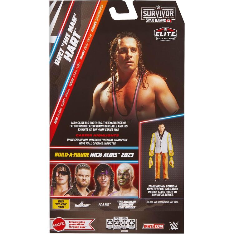 Product Mattel WWE® Elite Collection: Survivor Series® War Games - Bret ''Hit Man'' Hart Action Figure (JCJ62) image