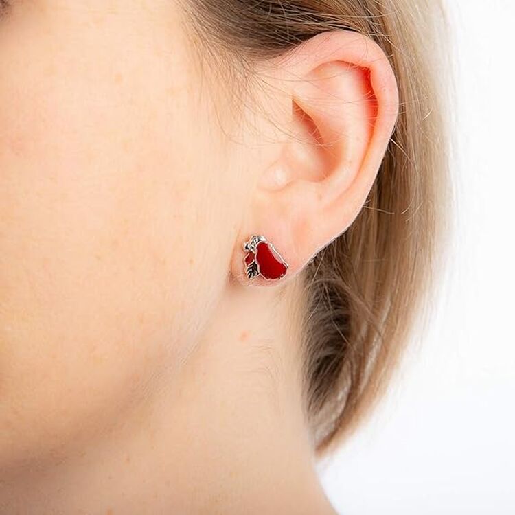 Product Disney Couture Lady & The Tramp White Gold Plated Earrings image