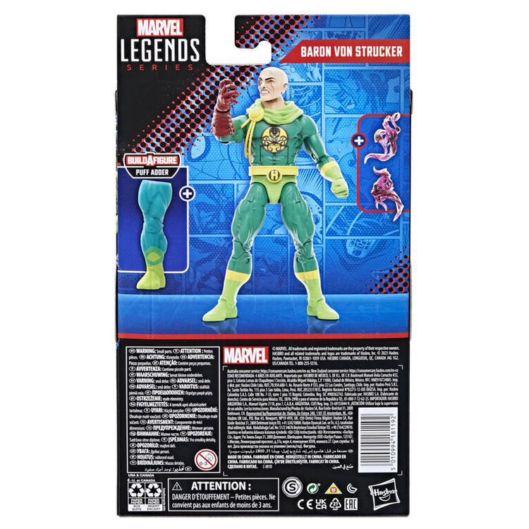 Product Hasbro Fans - Marvel Legends: Baron Von Strucker Action Figure (15cm) (Build-A-Figure Puff Adder) (F6613) image