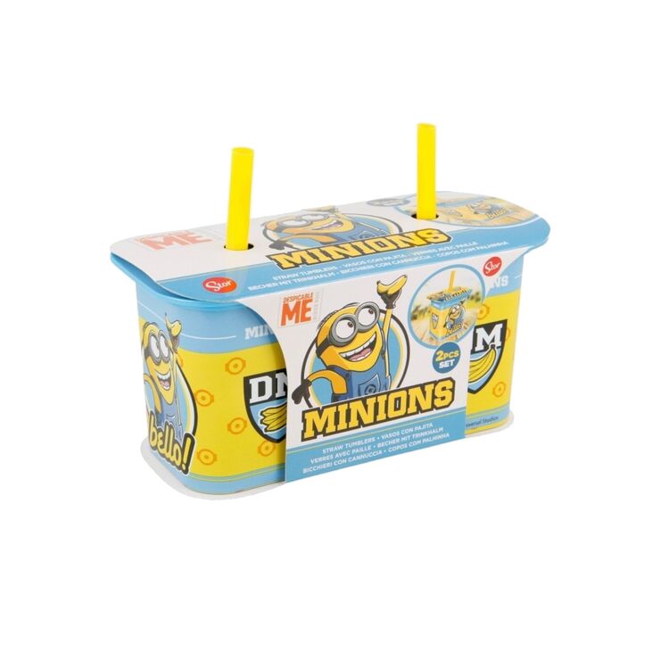 Product Minions 2 Pieces Set Yogurt Straw Tumbler image