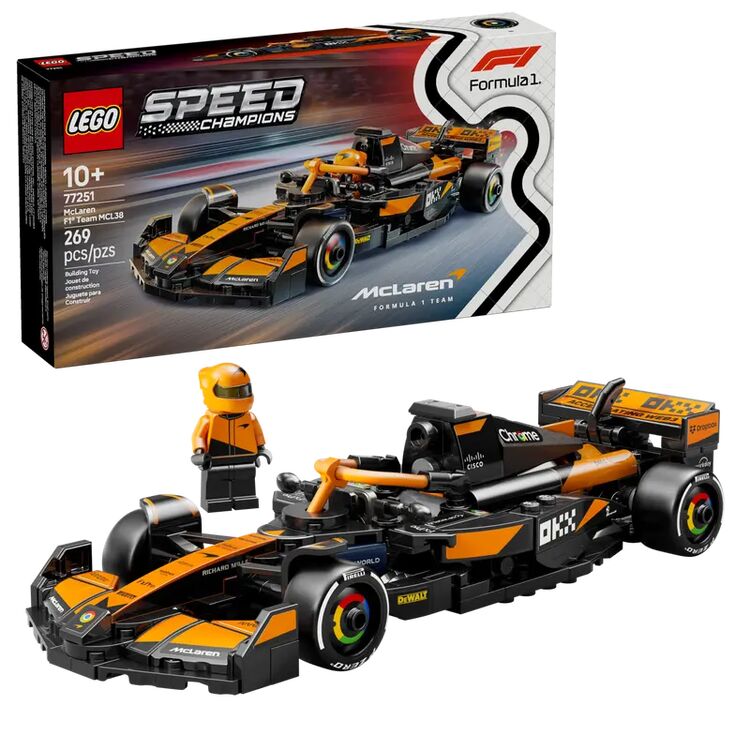 Product LEGO® Speed Champions: Αγωνιστικό Αυτοκίνητο McLaren F1® Team MCL38 (77251) image