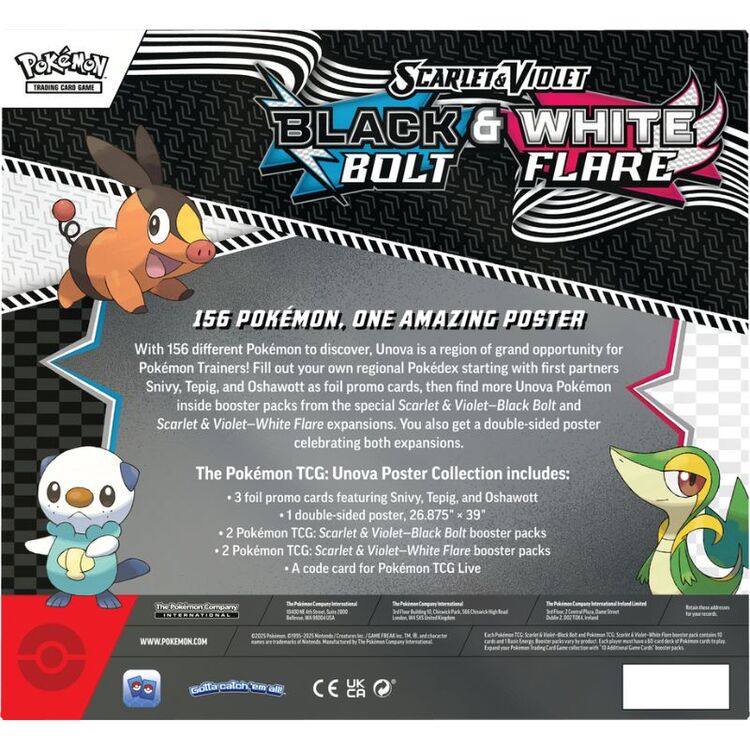 Product Pokemon TCG: Scarlet & Violet 10.5 Black Bolt & White Flare - Unova Poster Collection image