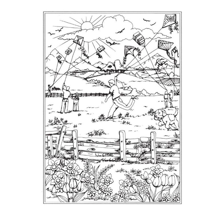 Product Creative Haven Spring Scenes Coloring Book image