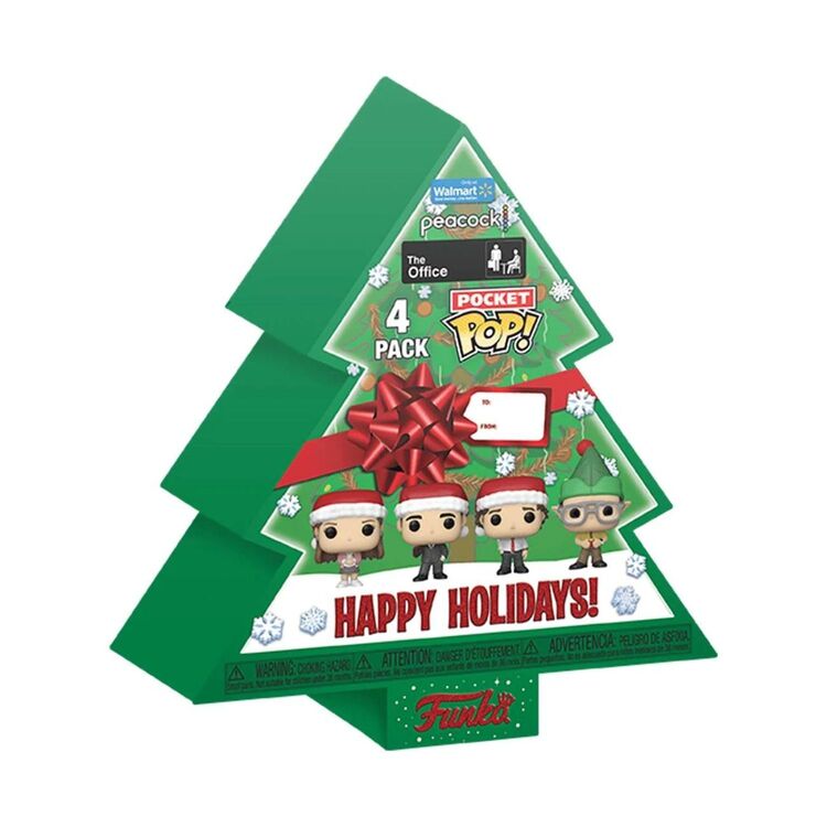 Product Funko Pocket Pop! 4-Pack The Office Happy Holidays Tree Box image