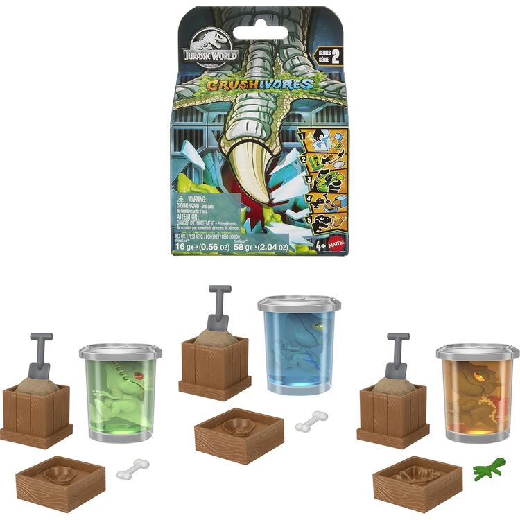 Product Mattel Jurassic World: Crushivores - Dinosaur Mystery Series 1 (HVB29) 1τμχ Τυχαία Επιλογή image