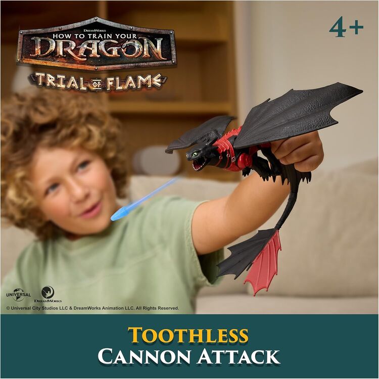 Product Spin Master How to Train Your Dragon: Trial of Flame - Blazing Battles Toothless Cannon Blast Playset (20156294) image