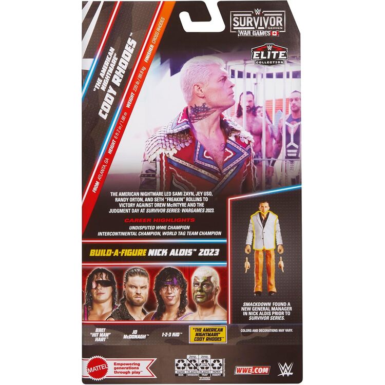 Product Φιγούρα Δράσης Mattel WWE® Elite Collection: Survivor Series® War Games - 'The American Nightmare' Cody Rhodes Action Figure (JCJ59) image