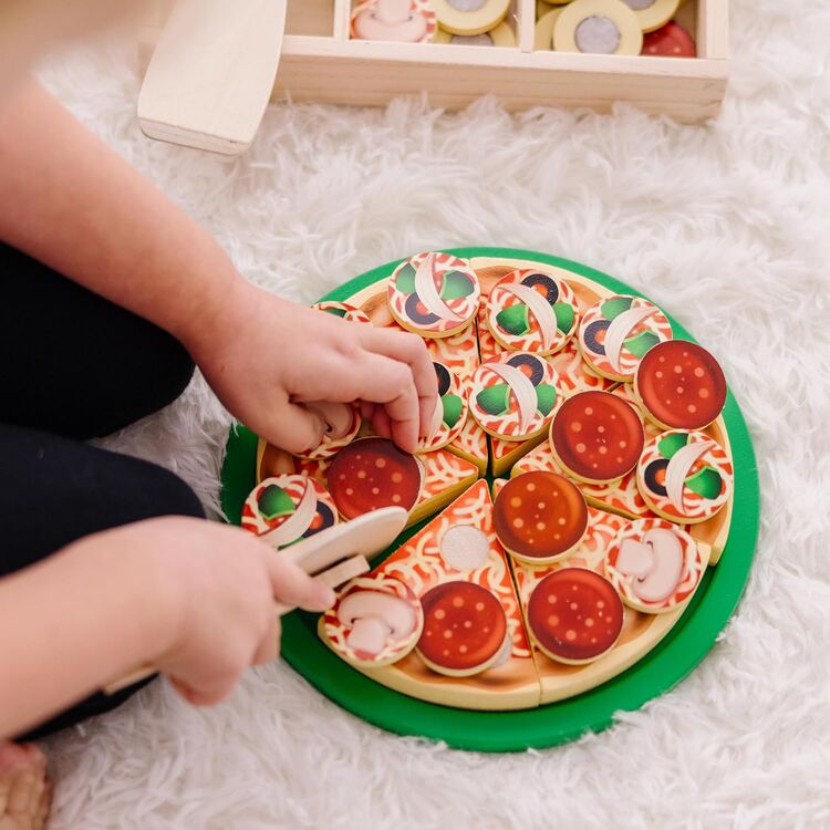 Product Melissa & Doug Pretend Play: Wood - Pizza Party Playset (6074863) image