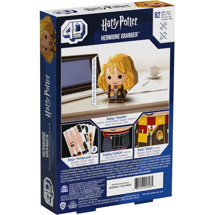 Product Spin Master Harry Potter: 4D Build - Hermione Granger 3D Cardstock Puzzle Model Kit (6069825) image