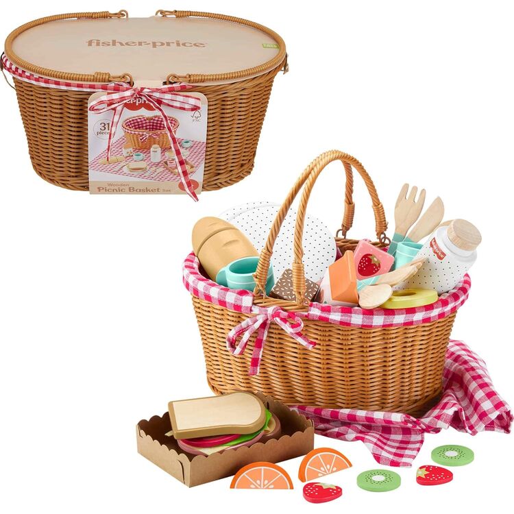Product Fisher-Price - Wooden Picnic Basket Set (HXT81) image