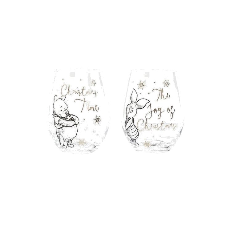 Product Disney Holiday Set Of 2 Glasses Pooh and Piglet image
