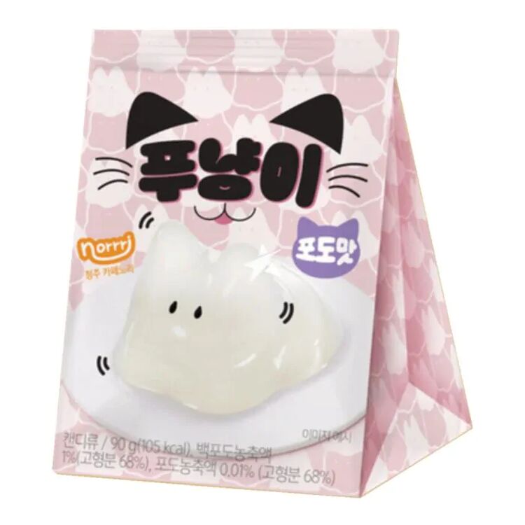 Product Youus Cat Shape Pudding Jelly Grape Flavour image