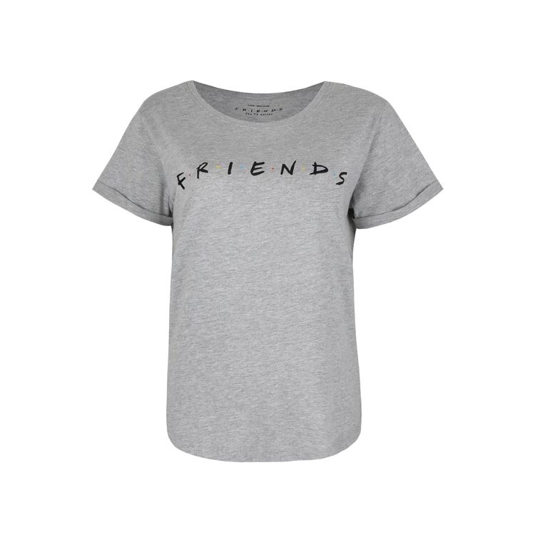 Product Friends Titles Ringer Grey Heather Ladies T-shirt image