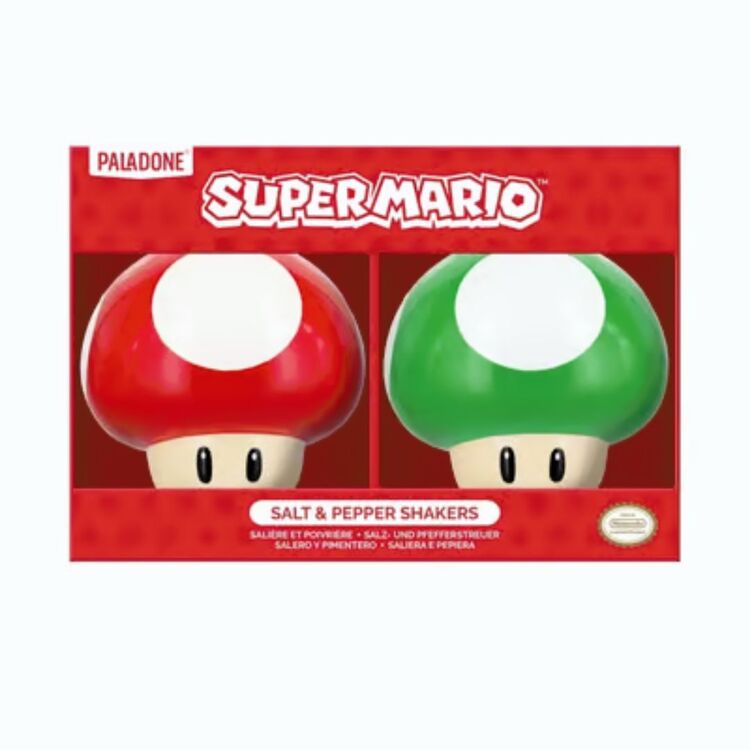 Product Super Mario Mushrooms Salt and Pepper Shakers image