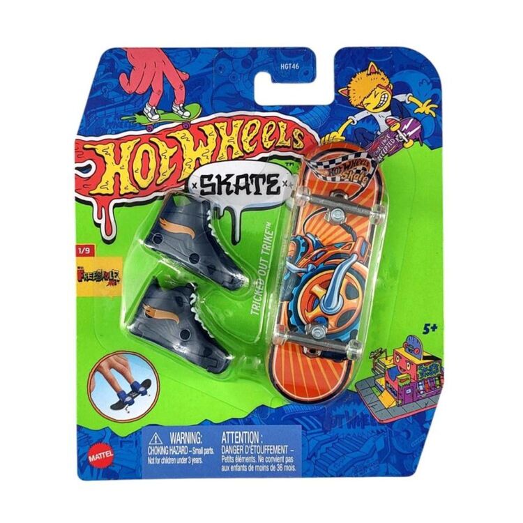 Product Mattel Hot Wheels Skate Fingerboard and Shoes: Challenge Accepted Freestyle - Tricked Out Trike (HVJ87) image