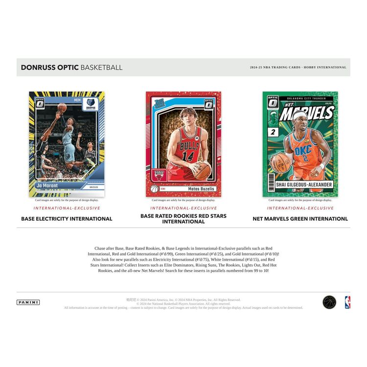 Product Panini Donruss Optic Basketball Hobby International Box image