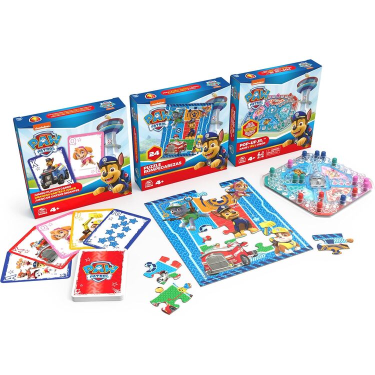 Product Επιτραπέζια Παιχνίδια Spin Master Paw Patrol: Game Bundle - Jumbo Cards, Pop-Up Game, 24-Piece Puzzle (6066829) image
