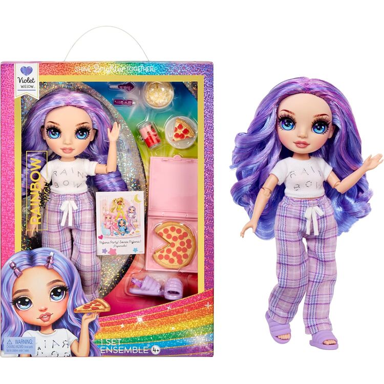 Product Κούκλα MGA Rainbow High: Junior High Pajama Party - Violet Willow Doll (503705) image