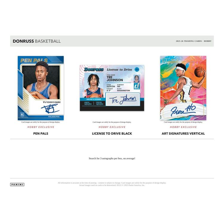 Product Panini 2025-2026 Donruss Basketball Hobby Box image