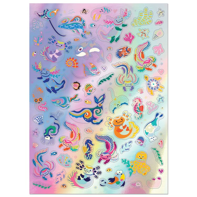 Product Βιβλίο Ζωγραφικής Kaleidoscope Colouring and Sticker Books: Awesome Axolotls image