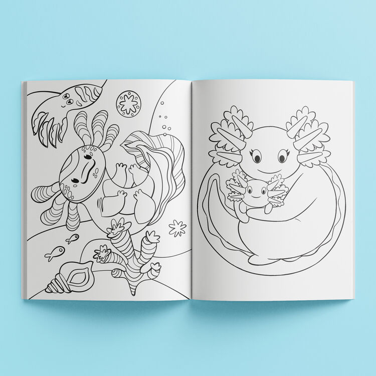 Product Βιβλίο Ζωγραφικής Kaleidoscope Colouring and Sticker Books: Awesome Axolotls image