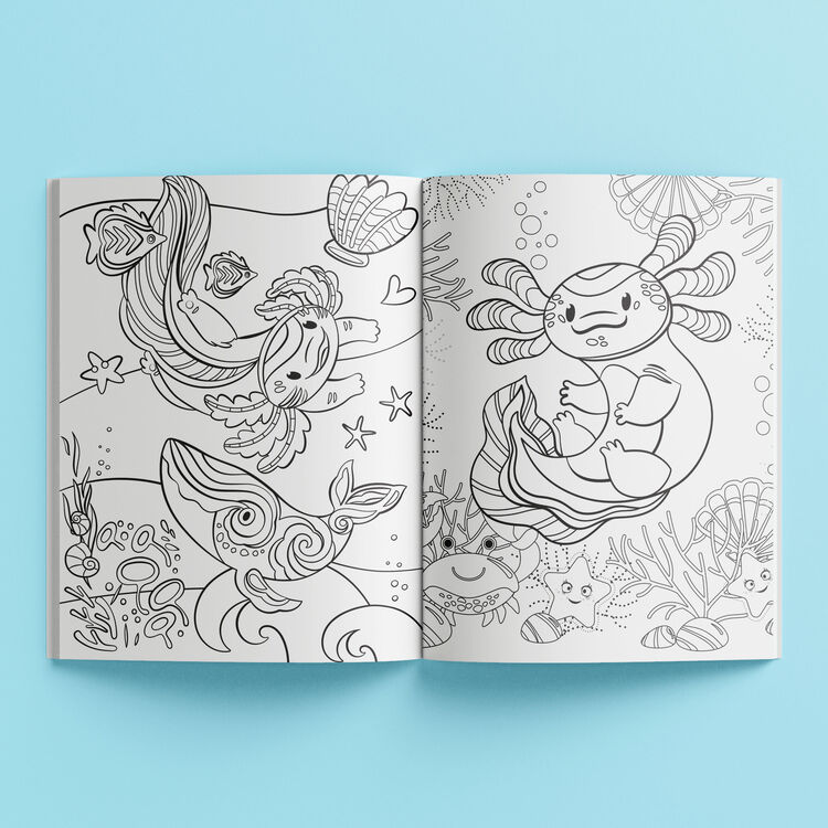 Product Βιβλίο Ζωγραφικής Kaleidoscope Colouring and Sticker Books: Awesome Axolotls image