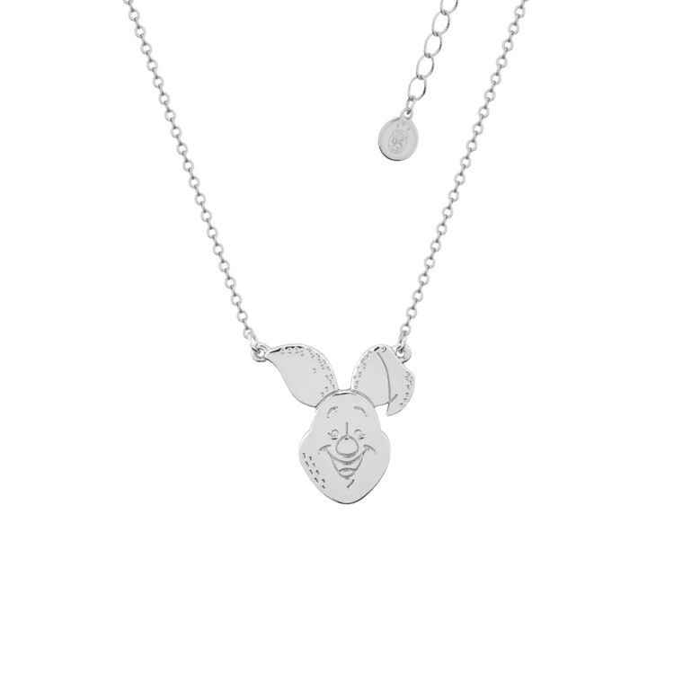 Product Disney Couture Winnie the Pooh White Gold-Plated Piglet Character Necklace image