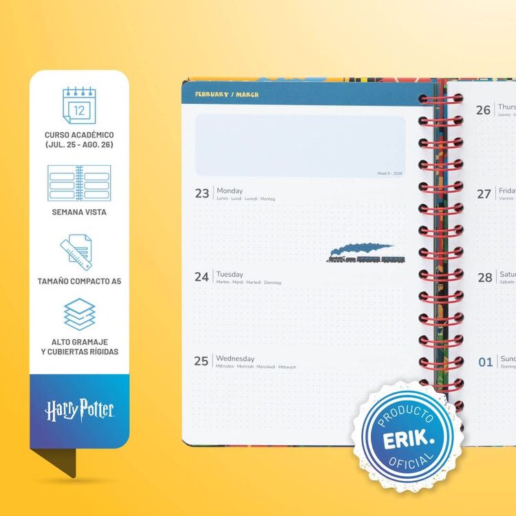 Product Ημερολόγιο Harry Potter 12 Month Calendar Σχολική 2025-2026 image