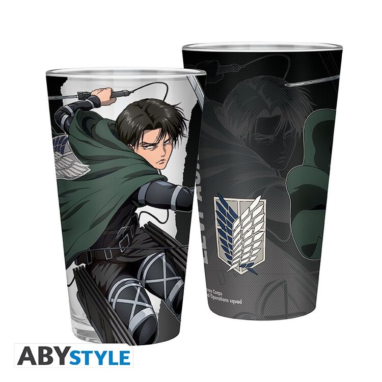 Product Ποτήρι Attack On Titan Large Glass Levi image
