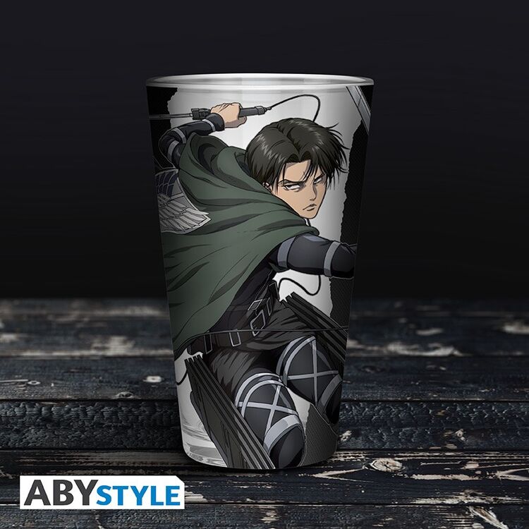 Product Ποτήρι Attack On Titan Large Glass Levi image