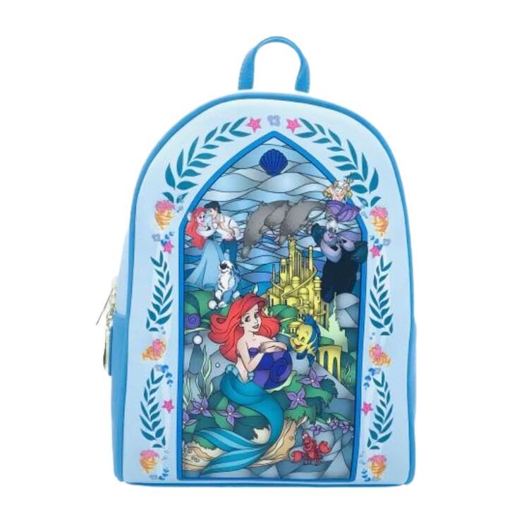 Product Loungefly Disney Little Mermaid Stain Glass Mini Backpack image