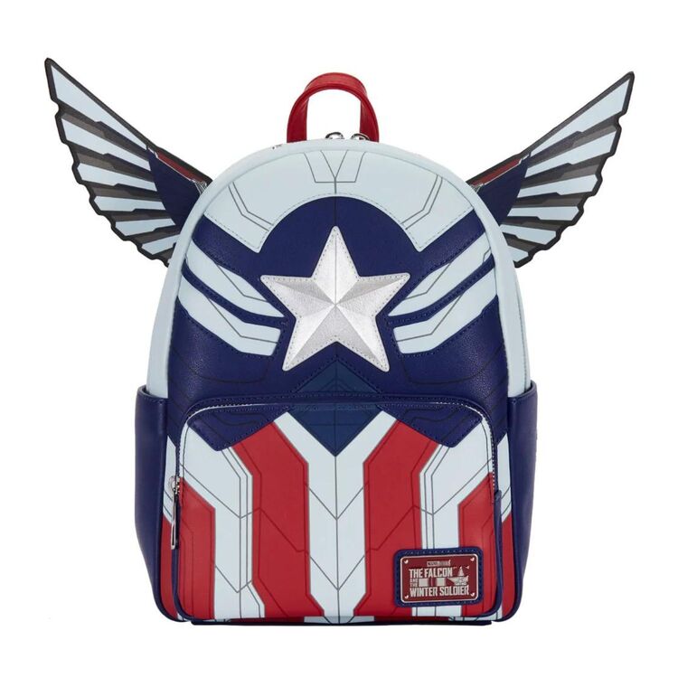 Product Loungefly  Marvel Falcon Captain America Cosplay Mini Backpack image