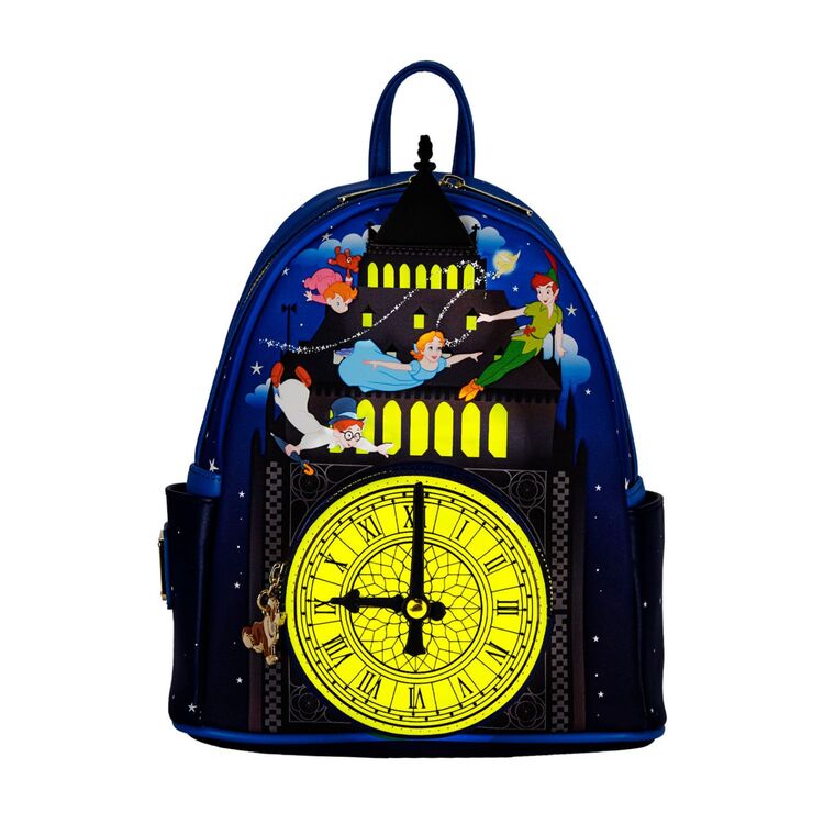Product Loungefly Disney Peter Pan Glow Clock Mini Backpack image