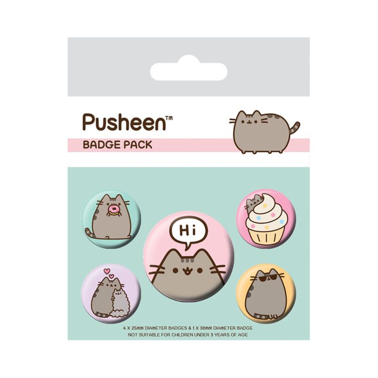 Product Pusheen Says Hi! Badge Pack image