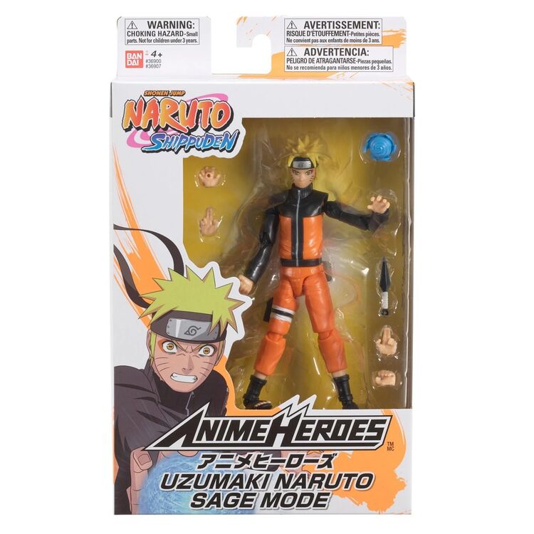 Product Bandai Anime Heroes: Naruto - Uzumaki Naruto Sage Mode Action Figure (6,5") (36907) image