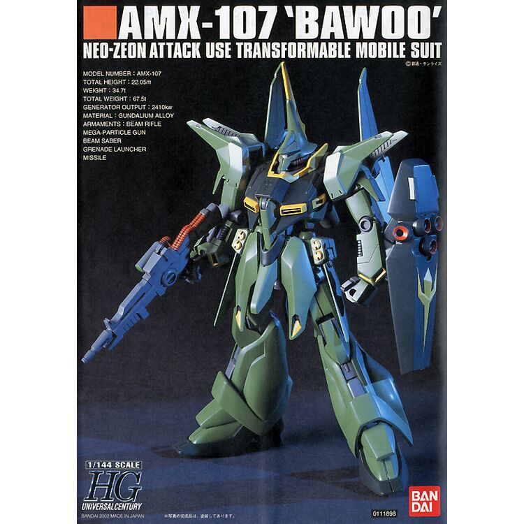 Product Gundam HG 1/144 AMX-107 Bawoo Neo-Zeon Attack -Model Kit image