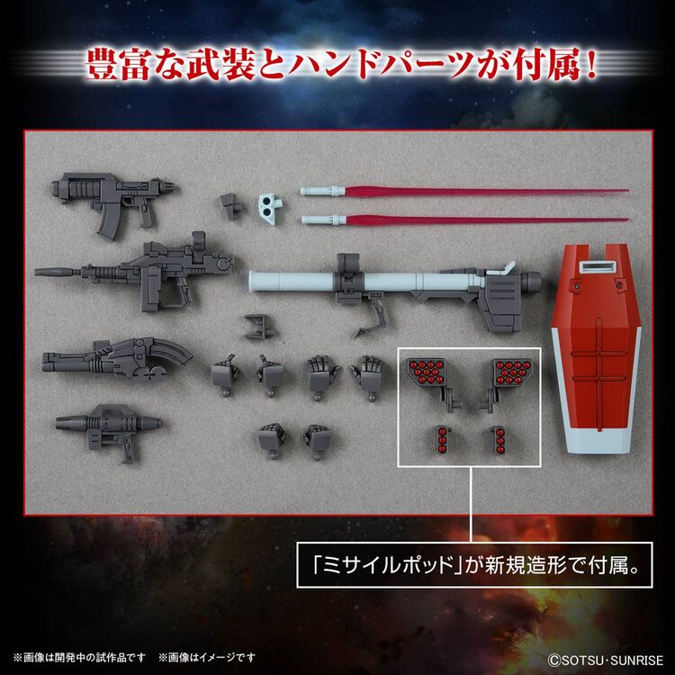Product GUNDAM HG 1/144 GM (Shoulder Cannon / MissilePod) Model Kit image