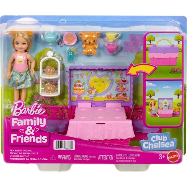 Product Κούκλα Mattel Barbie: Family & Friends - Club Chelsea Tea Party Picnic Set (JJB40) image