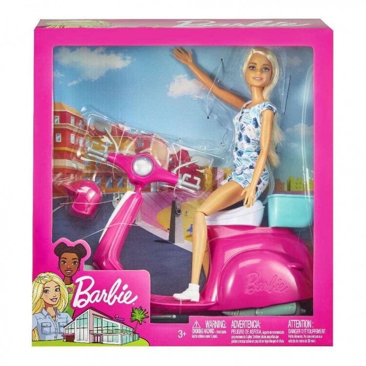 Product Mattel Barbie: Barbie Vehicles - Barbie Scooter & Doll (GBK85) image
