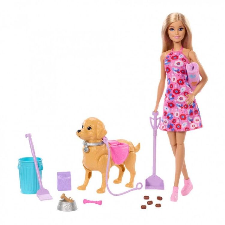 Product Κούκλα Mattel Barbie: Barbie and Her Pets - Barbie Puppy Walk (JJB46) image
